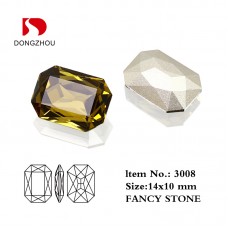 DZ 3008 14x10 mm  Octagon shape crystal fancy stone 
